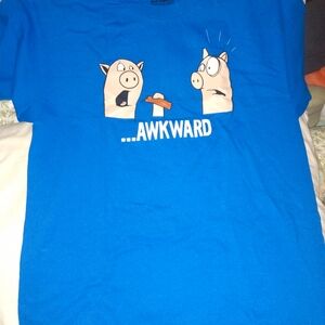 Urban Pipeline Blue Short Sleeve Tee with Humorous Graphic